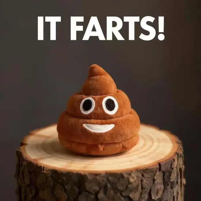 Funny Poop Emoji Plush Toy With Fart Sound Effect Squeeze Activated Sound Stuffed Doll Novelty Prank Joke Gift For Party