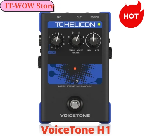 TC-Helicon VoiceTone H1 Single-button stompbox Simple 3-knob control for great sounding guitar controlled harmony