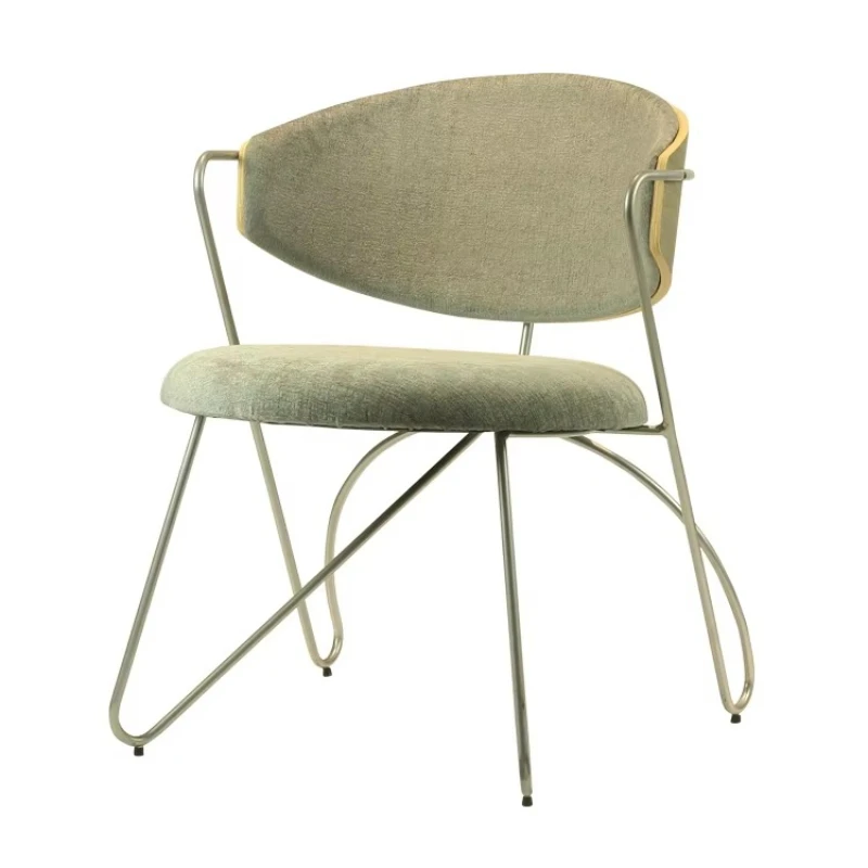 

Modern design dining chairs, fabric seating, metal frame, suitable for dining and living rooms