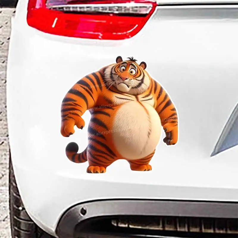 Cute Big Belly Tiger Animal Car Sticker Waterproof Styling Automobiles Motorcycle Exterior Accessories Vinyl Decals SH870