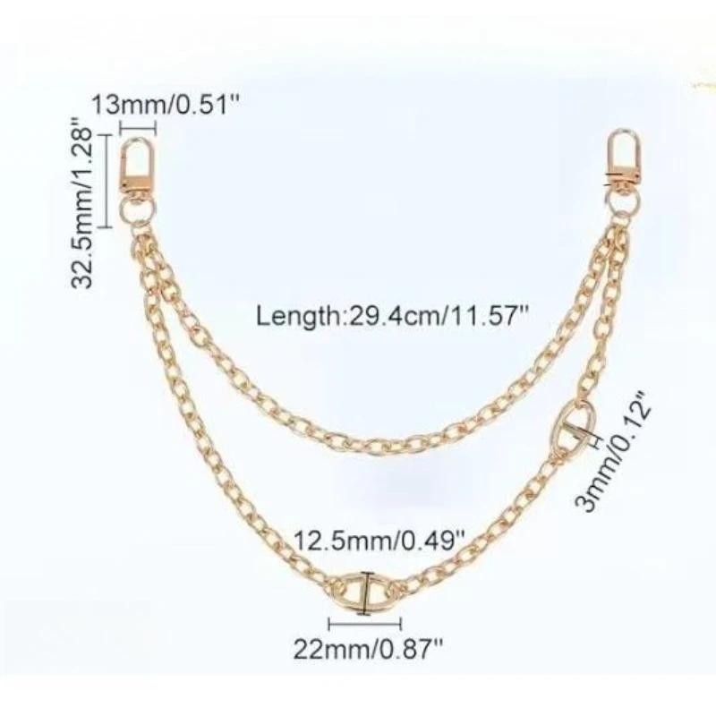 1pc Retro Versatile Bag Packaging Chain Hanging Metal Chain DIY Hand Strap Accessories Hand-carrying Chain Bag Accessories