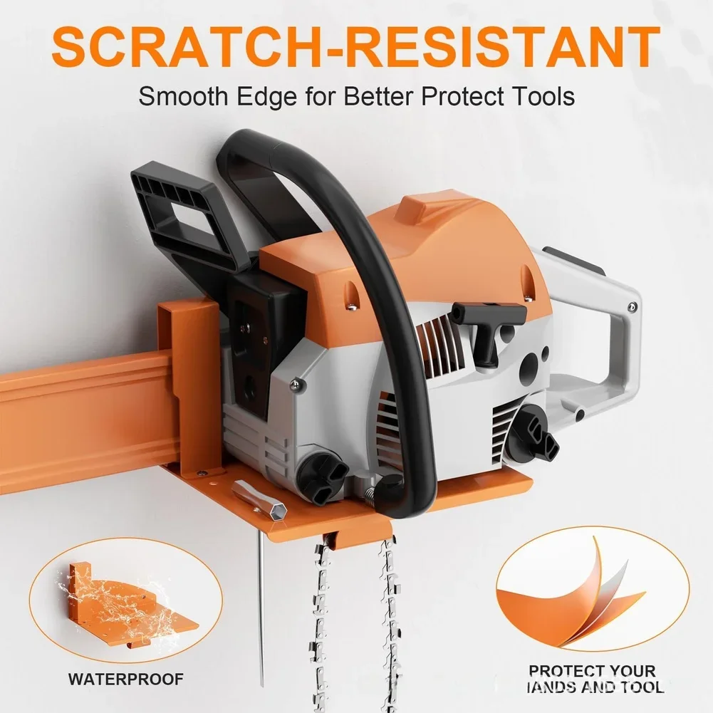 

1 шт., сверхмощный настенный держатель для бензопилы, регулируемая вешалка, металлические сверхмощные крючки для бензопилы, кронштейн для хранения инструментов в гараже