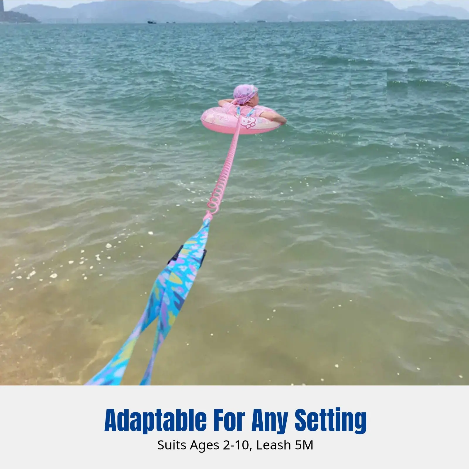 

Child Anti-Lost Swimming Harness, Adjustable Leash, Swim Ring Wristband, Cartoon Design, For Water Activities