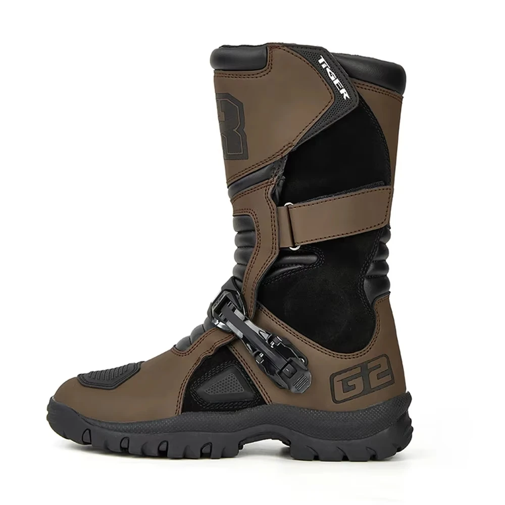 Chaussures d'équitation pour motobiker, bottes de tourisme tout-terrain, bottes imperméables pour Motocross, chaussures de protection pour motocycliste