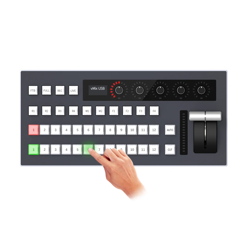 Hot Selling 12 Channel vMix  IP Controller Panel Video Mixer Switcher Live Streaming for Sport Church TV Studio