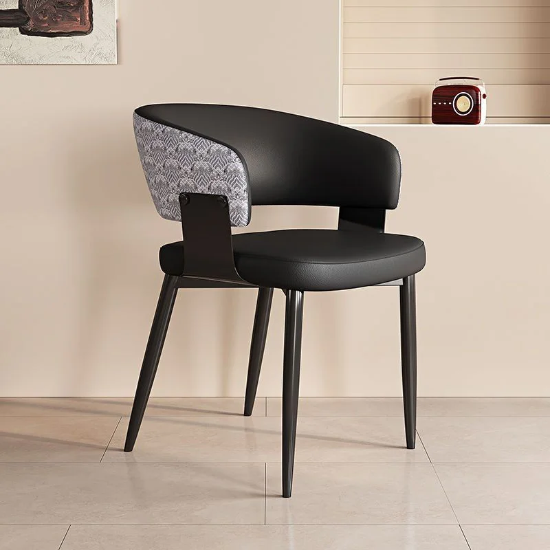 

#Contemporary Nordic Luxury Metal Faux Leather Dining Chairs Modern Villas & Hotel Home Furniture for Schools & Dining Rooms