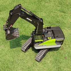 Huina 1593 1/14 RC Excavator Truck Alloy Bucket Car Radio Controlled 22CH Engineering Car Drill Grabber Truck Toys Vehicle Model