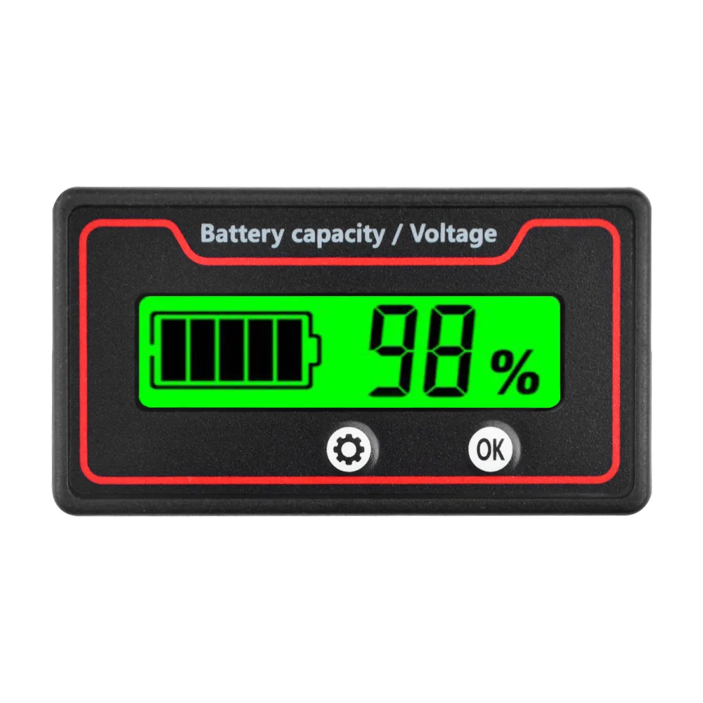 12V 24V 36V 48V 60V 72V 84V Li-ion Battery Capacity Indicator Car Motorcycle Digital Voltmeter 9-120V GY-6ST Voltage Tester