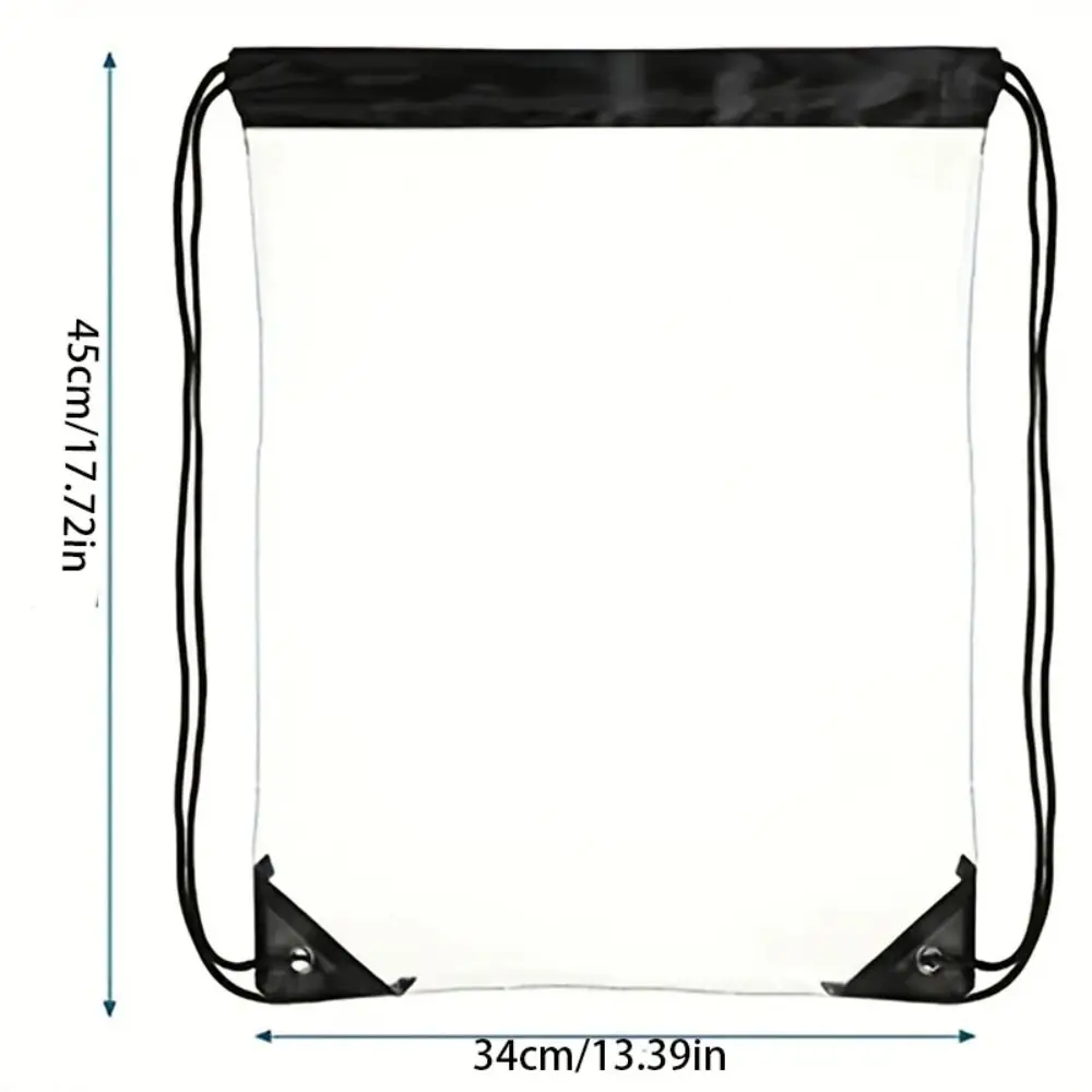 Simple Large Capacity Drawstring Backpack Beach Bag Foldable PVC Transparent Bag Lightweight Climb Bag Jelly Bag Women