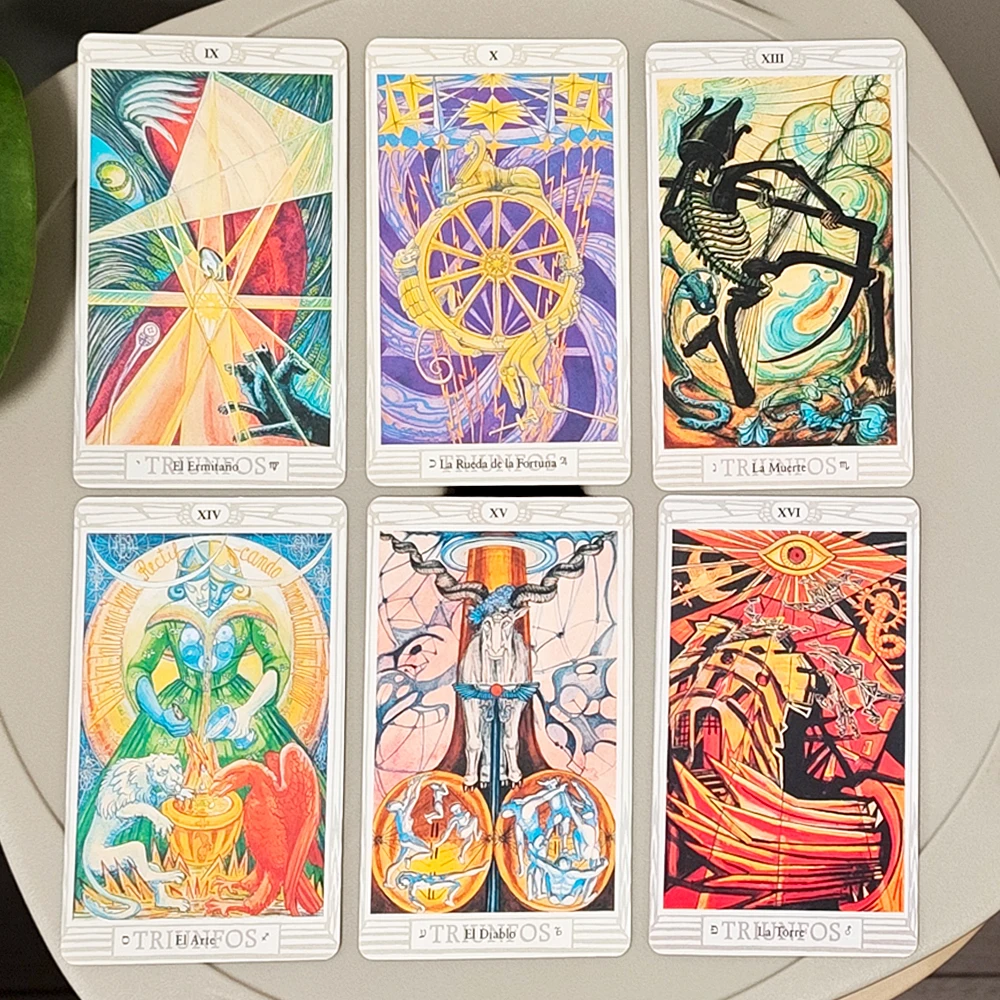 Crowley Thoth Tarot Deck 78 Pcs Cards with Egyptian Symbolism, Qabalistic & Astrological Insights, Occult Knowledge 10.3*6cm