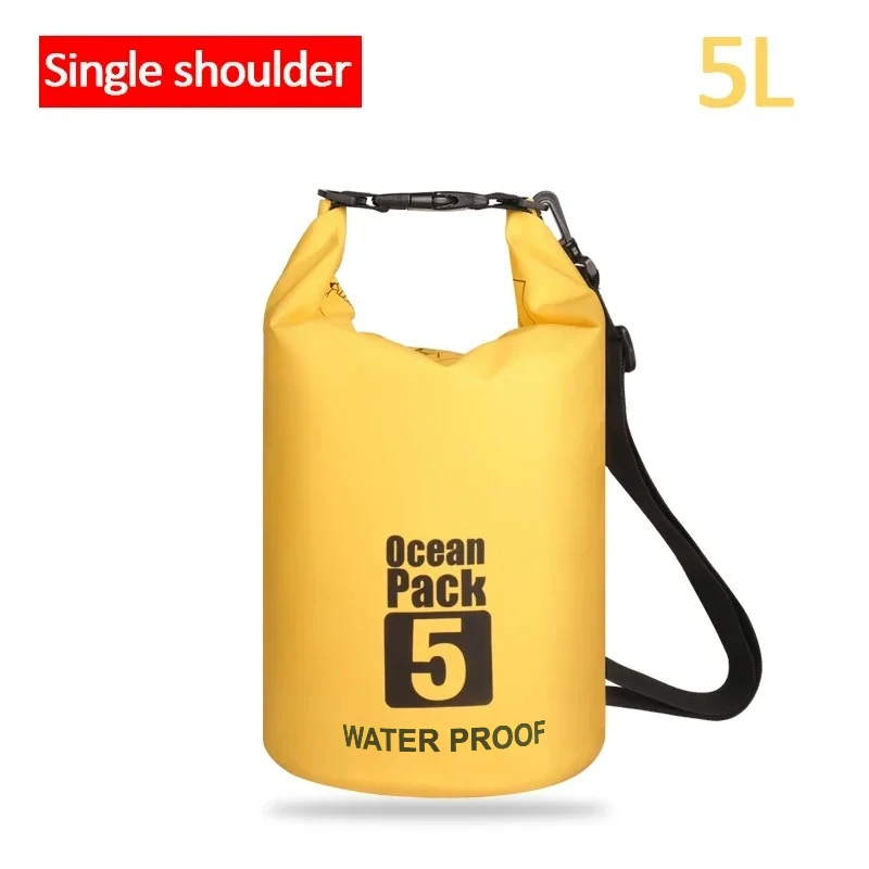 Droge PVC waterdichte tassen voor dames en heren, 2L/5L/10L/20L/30L, outdoor zwememmertassen, raftassen