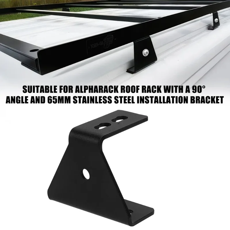 1PC Roof Rack Suitable For ALPHARACK Stainless Steel Mounting Bracket Angle 90 ° 65mm Automotive Accessories
