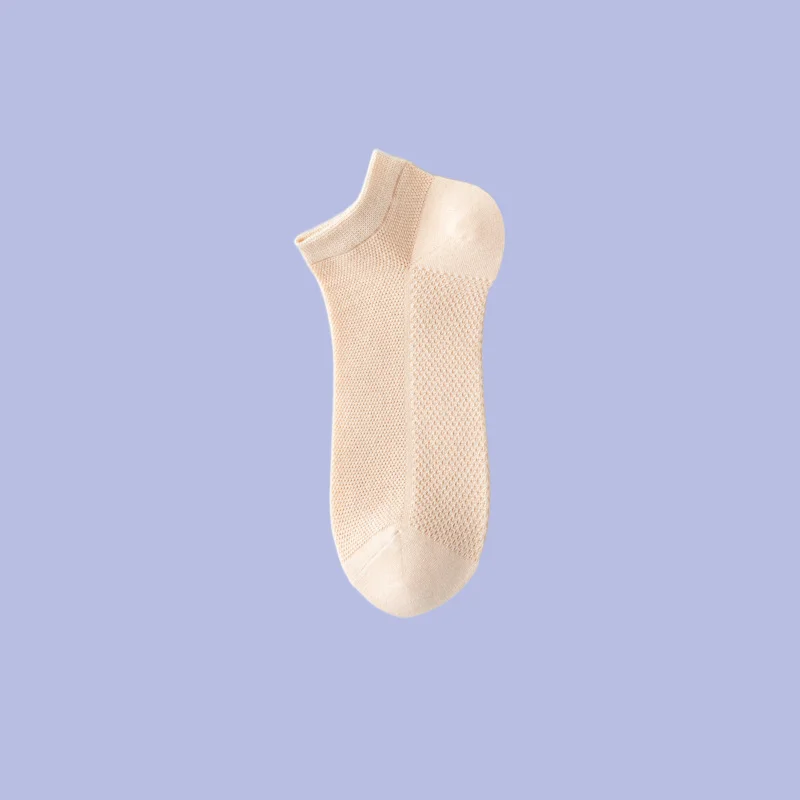 Calcetines finos de algodón para mujer, medias cómodas de tubo corto, transpirables, absorbentes del sudor, de malla, 5/10 pares, para verano, 2024