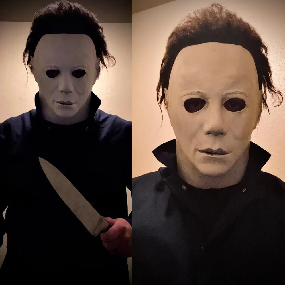 Michael Myers Mask 1978 Halloween Movie Latex Mask Realistic Horror Mask Scary Cosplay Mask Costume Party Mask