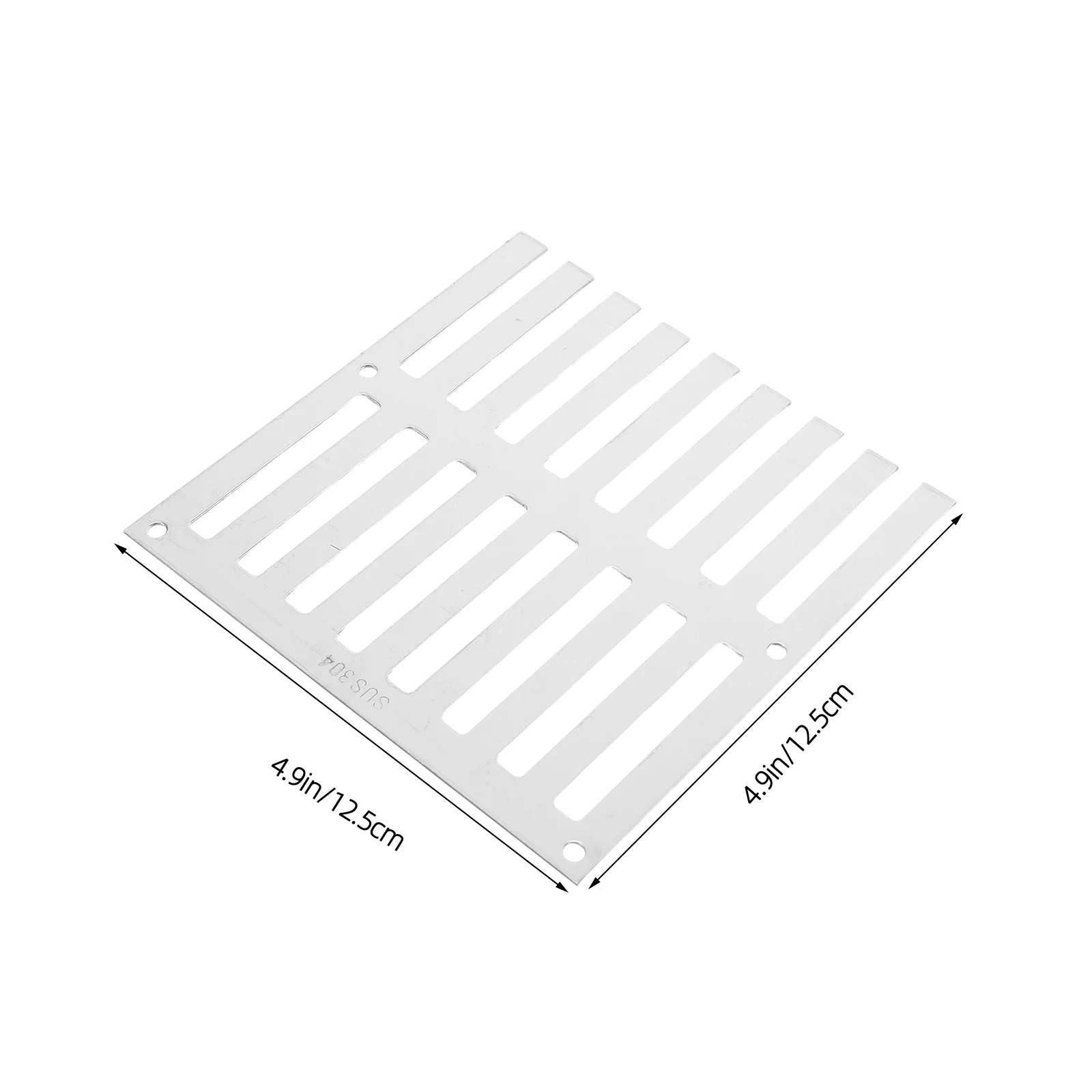 الفولاذ المقاوم للصدأ الطابق استنزاف 12.5X12.5Cm في الهواء الطلق مربع صر الجانب جدار جبل الصرف شبكة الثقيلة مانعة لتسرب الماء #4