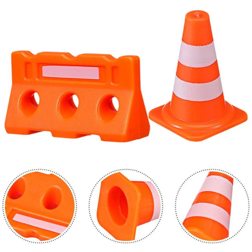 

20Pcs Cognitive Traffic Set Road Signs Cones Roadblocks Plastic Educational Playset for Kids Pretend