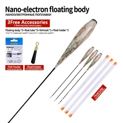 3PCS Nano Electric Float Body Float Foot+3PCS Tubes+1 Bag Hooks+1 Float Rest Buoy Body No Tail No CR425 Battery Fishing Tools