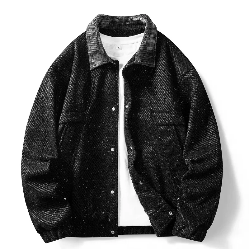

Thick Casual Jackets Men Spring Autumn Business Casual Lapel Jackets Fake Two Piece Jackets Men's High Quality Men's Clothing