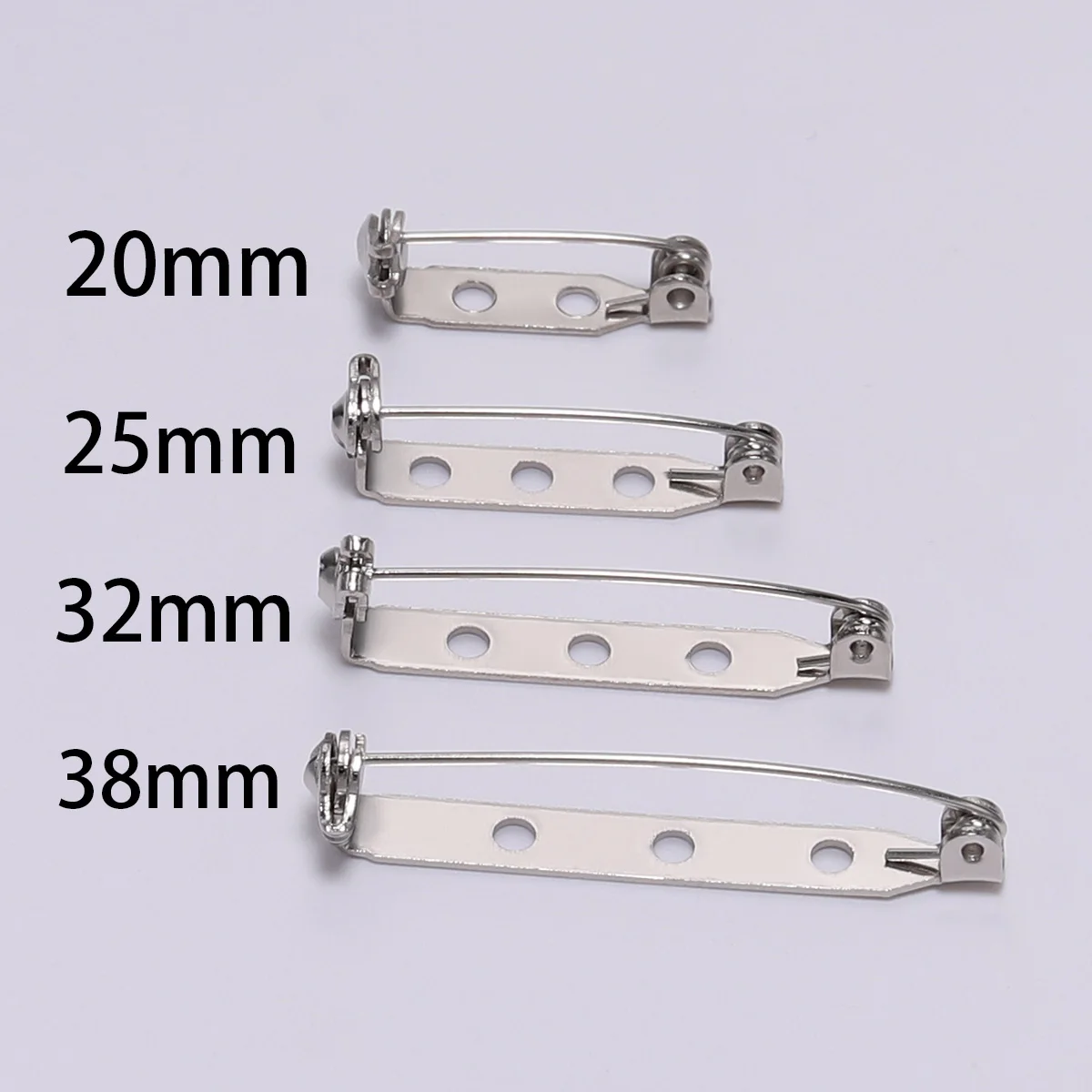 20pcs Metal 20 25 32mm Brooch Clip Base Pins Safety Pins Brooch Settings Blank Base For DIY Jewelry Making Findings Supplies
