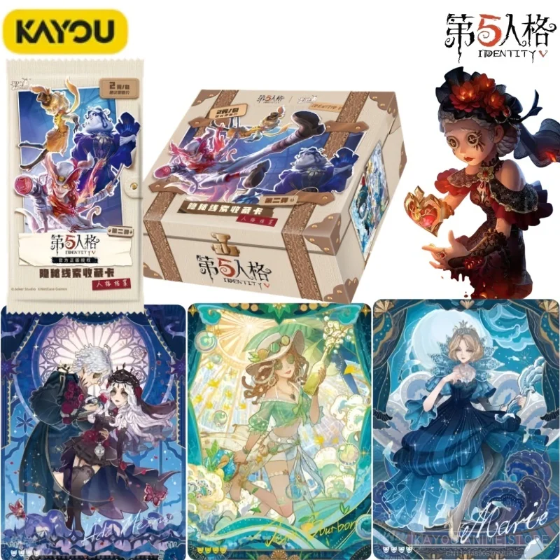 

Коллекционные карточки KAYOU Identity V: Оригинальный набор «Кино-праздник», вторая серия, скрытые улики, оригинальная коробка, игровые периферийные карточки, подарок