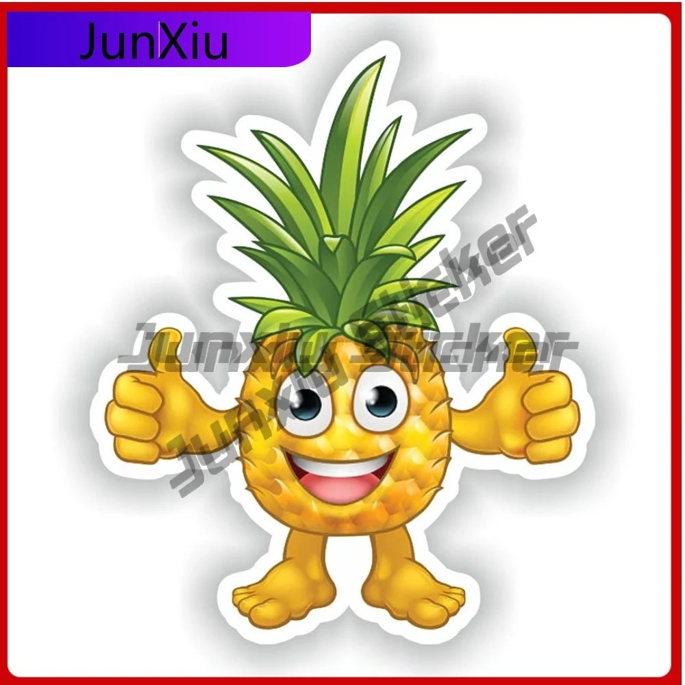 

Cartoon Pineapple Fruit Vinyl Graphic Decals Custom Decals Car Decoration Suv Camper Windshield Bumper Outdoor Camping Stickers