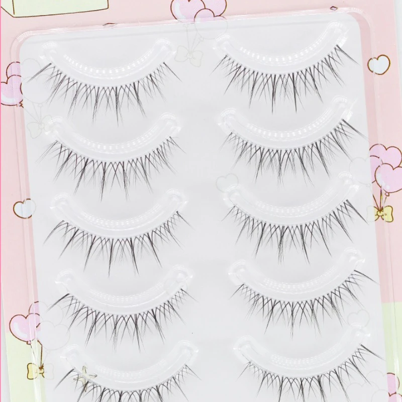マンガまつげ羽のように軽いつけまつげ超自然なフルストリップ透明バンド初心者のための偽まつげラッシュ