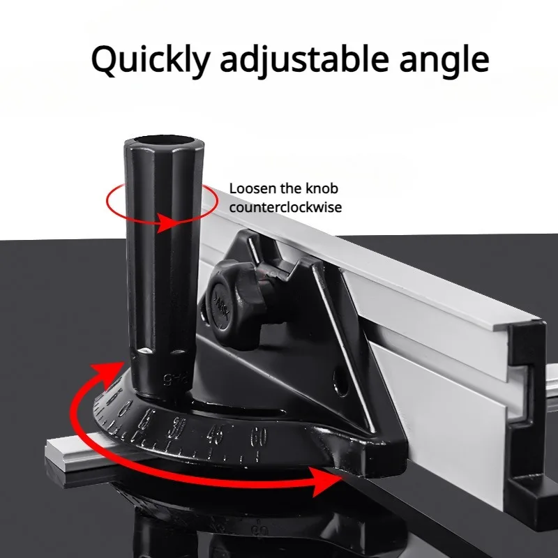 Table Saw Special Push Handle for Propulsion Material Carpenter Miter Guide Push Angle Ruler 120 Degree Adjustable Flip Stopper