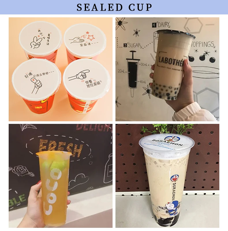 Professional Fully Automatic Cup Sealing Machine Stainless Steel 90/95mm Plastic And Paper Milk Tea Sealer Bubble Tea Equipment