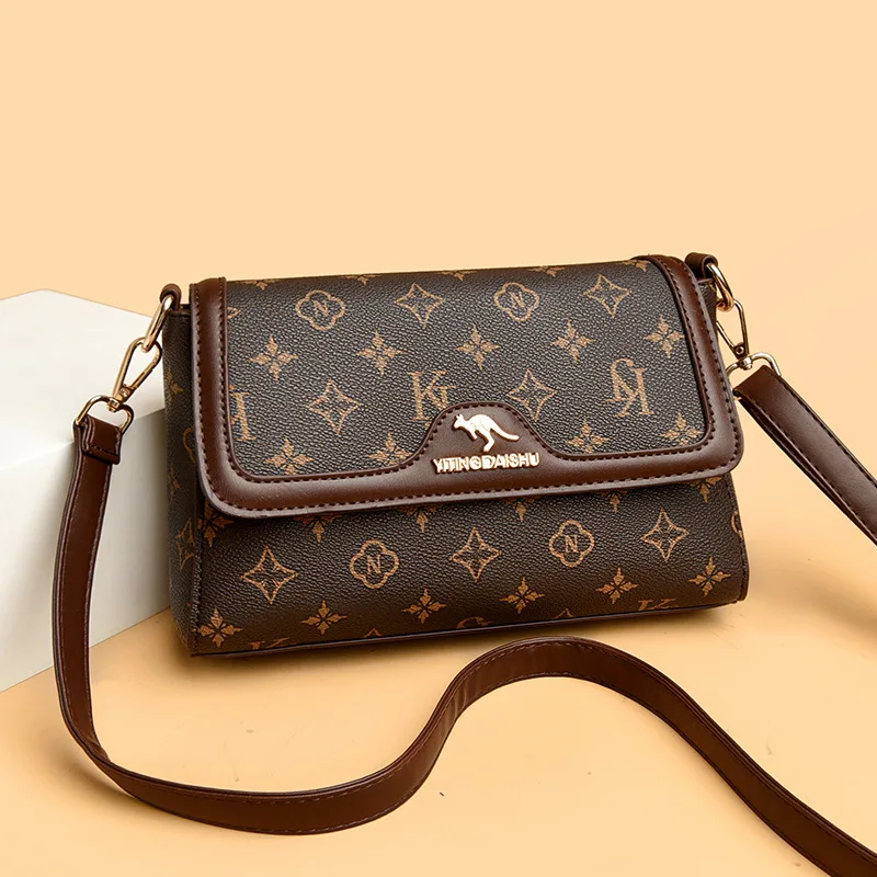 

2025 Новая популярная сумка для мамы с принтом - многослойная, модная сумка через плечо большой вместимости