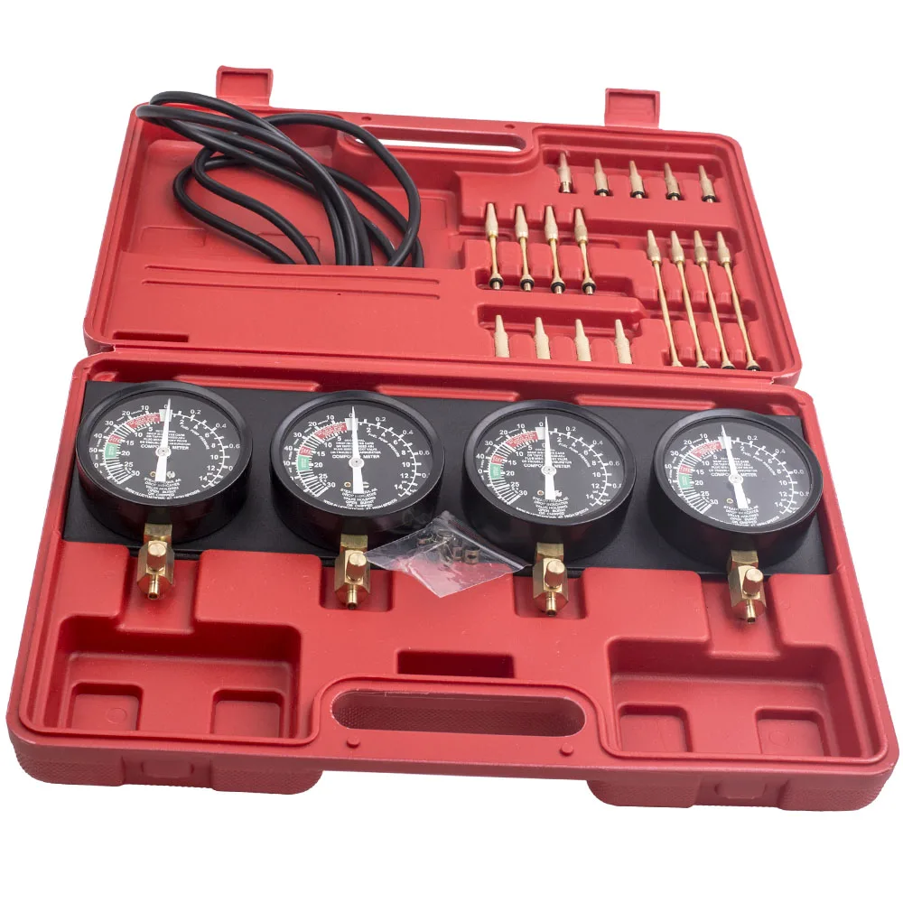 Motorcycle Carb Carburetor Vacuum Synchronizer Gauges Tool Balancer Gauge Set Universal Fuel Synchronizers with fixed plates