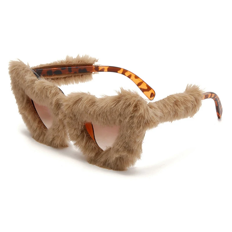 Novo y2k na moda em forma de coração óculos de sol das mulheres dos homens macio fofo amor coração decoração de pelúcia óculos de sol novidade festa cosplay eyewears