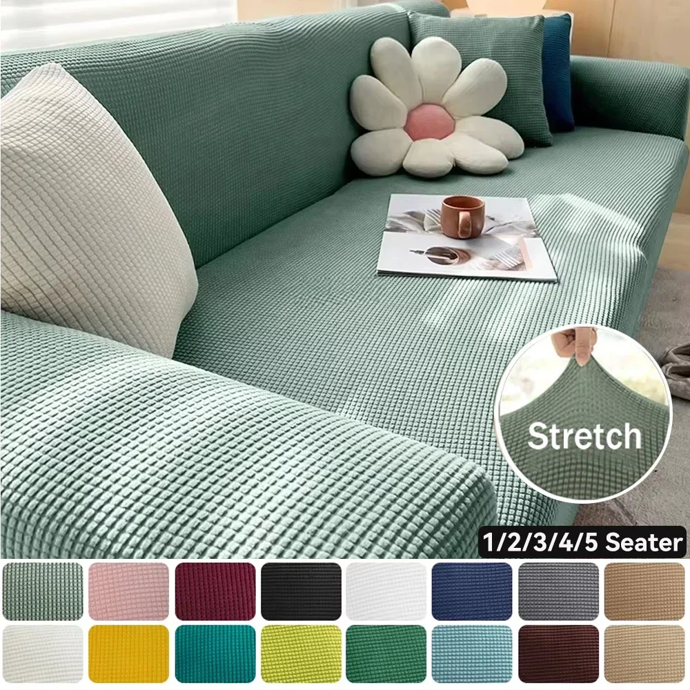 

Эластичный чехол для дивана для гостиной, жаккардовые эластичные чехлы для угловых диванов, чехлы для диванов на 1/2/3/4 места, L-образной формы, бесплатная доставка