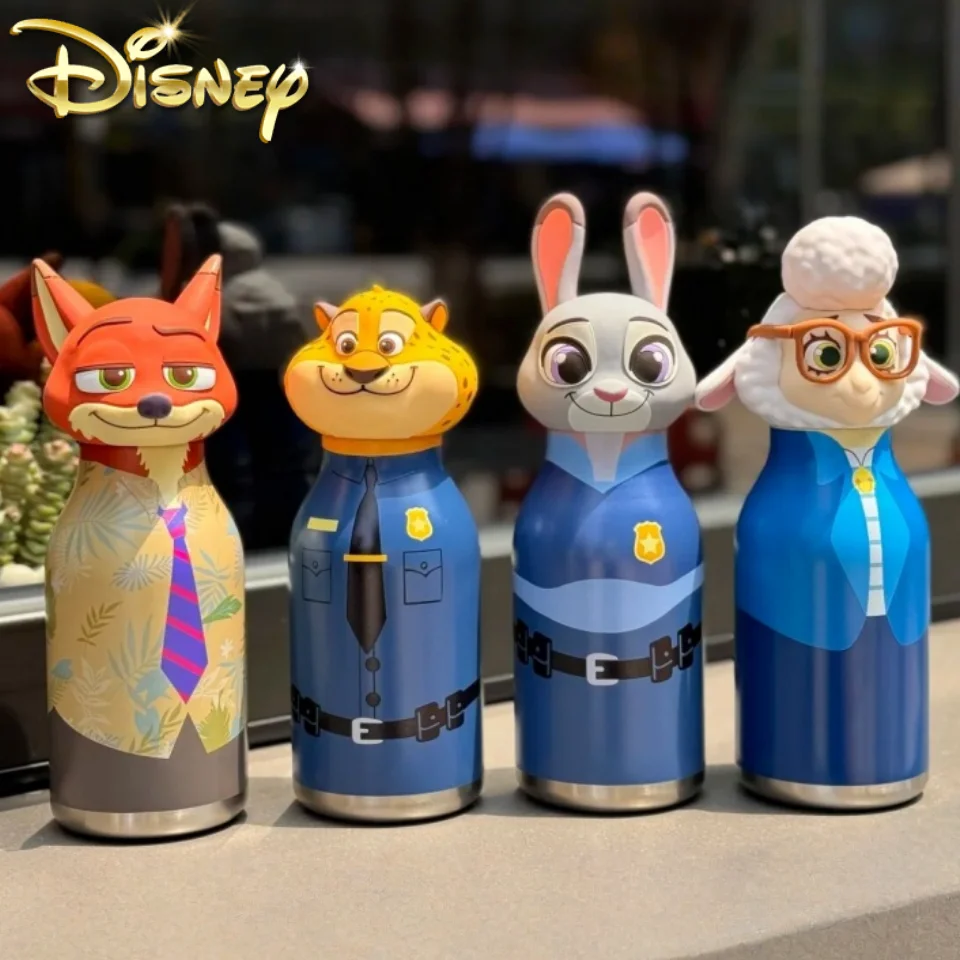 

Original Disney Zootopia Insulated Cup Collectible Mug - Judy Nick Police Officer Mark Character Toy Figure Animation Derivativ