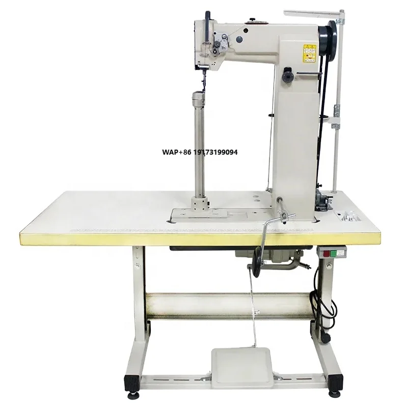 8365 Thick High Column Leather Sewing Machine Post Bed Compound Triple Feed Industrial Sewing Machine