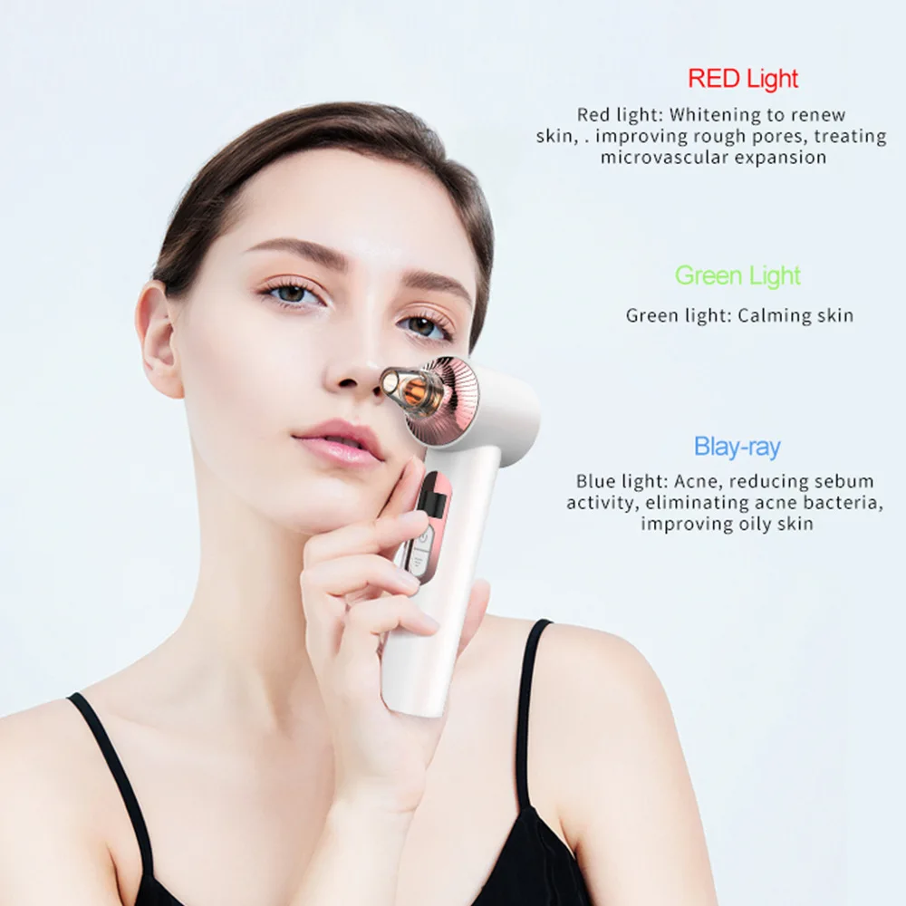 

Hot and Cold Compress Skin Light Blackhead Remover Vacuum Deep Pore Cleaner