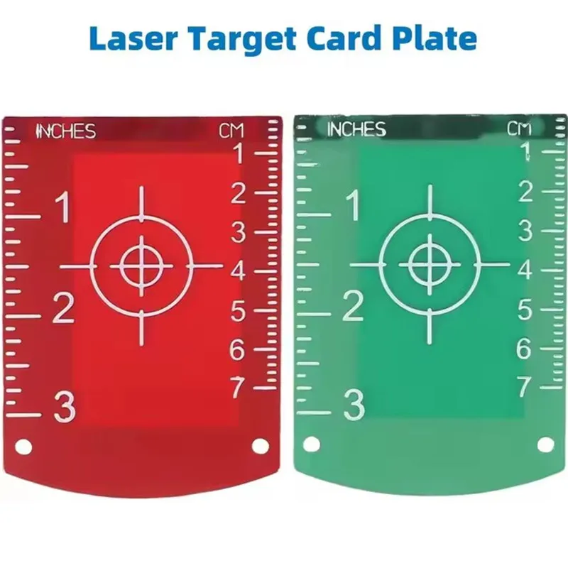 2pcs Magnetic Inch-cm Leveling Board Target Plate Card for Lazer Lines Horizontal & Vertical Distance Measuring Tools
