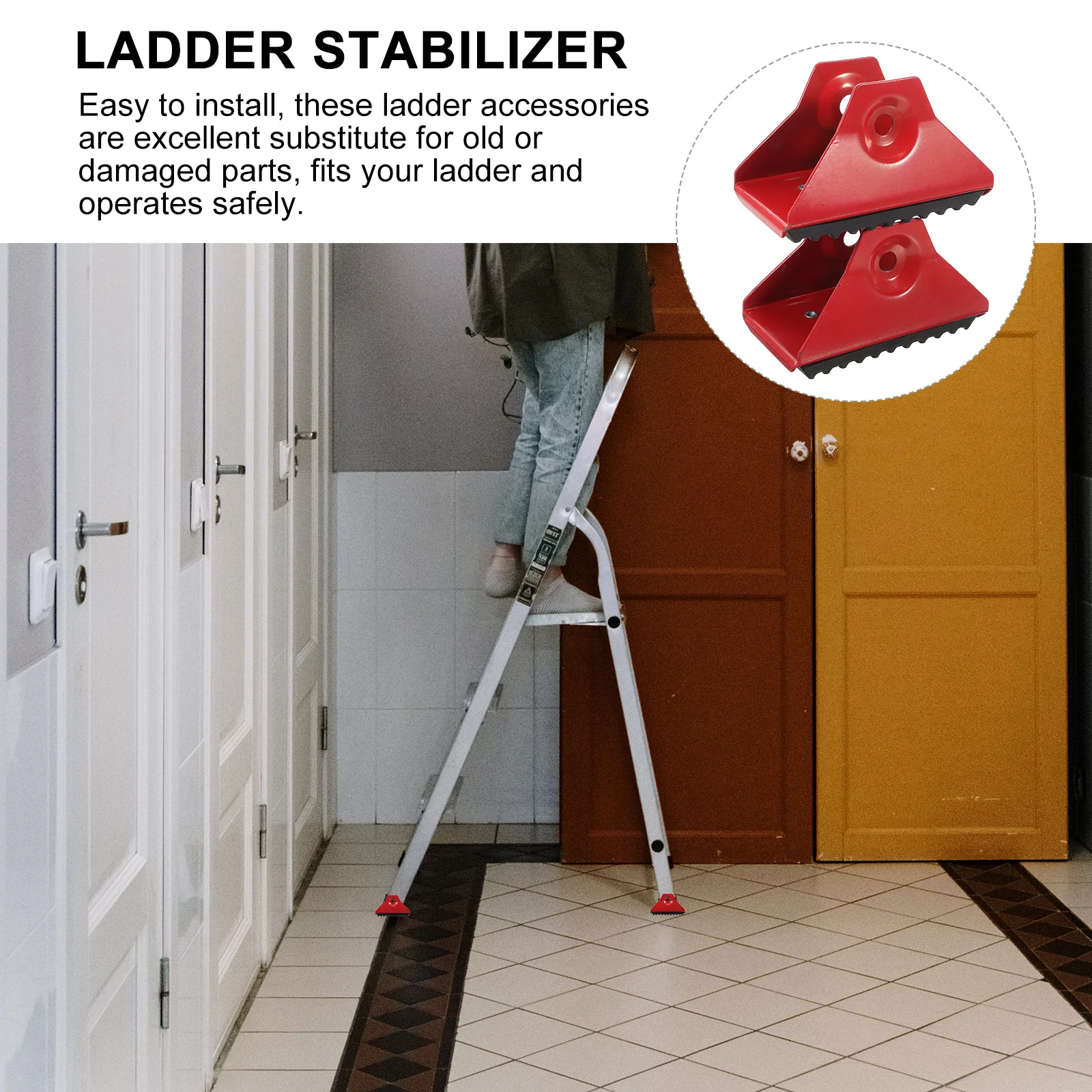 2 Pcs Ladder Mat Replacement Pad Foot Cover Feet Protectors Leg Protective for Accessories Telescopic