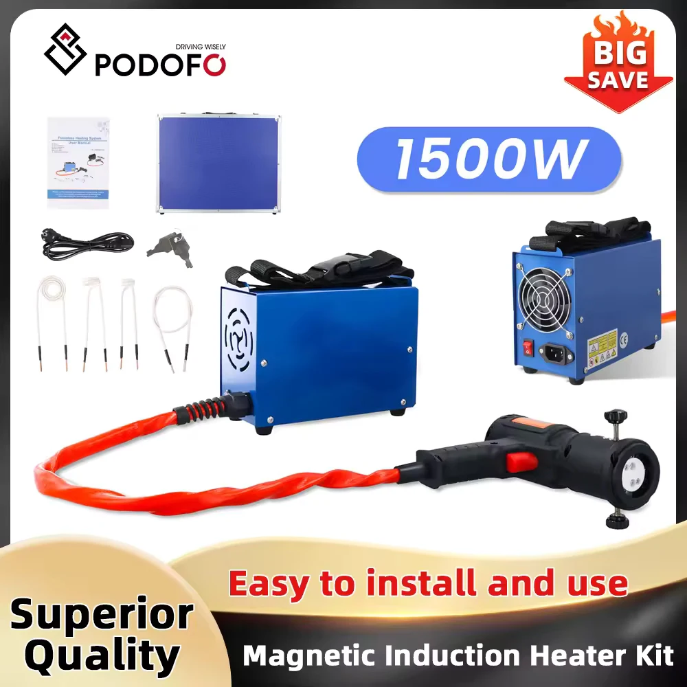 Riscaldatore a induzione elettromagnetica Podofo 1500W 750 ℃   Riscaldatore a induzione speciale Riscaldatore a induzione con riscaldatore a vite 220-240 V