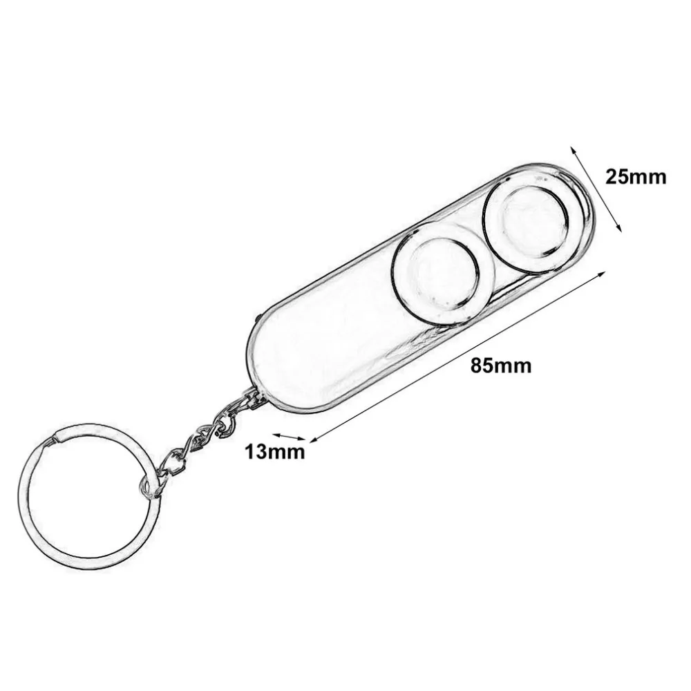 120dB Self Defense Anti-rape Device Dual Speakers Loud Alarm Alert Attack Panic Safety Personal Security Keychain Bag Pendant