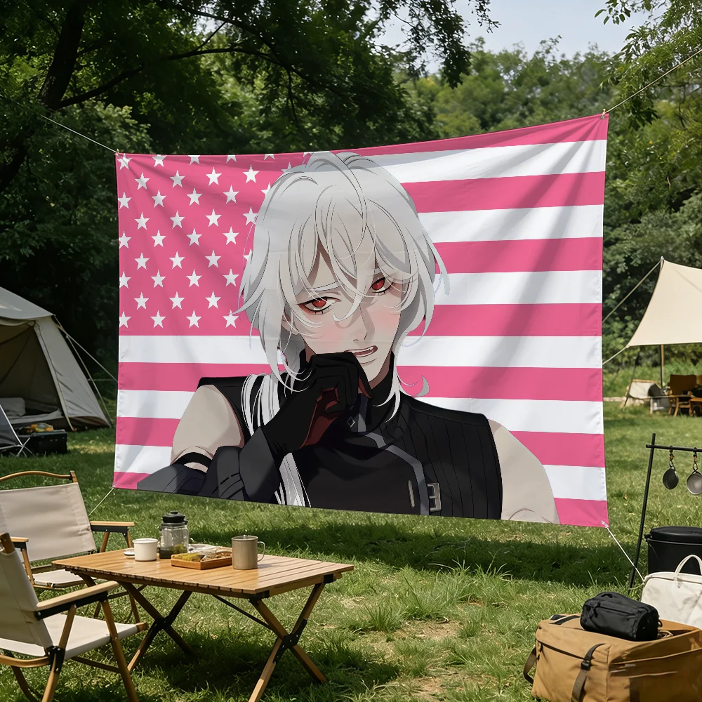 Casper A Date With D-Death flag Tapestries Outdoor Parties Bedrooms Living Rooms Dorm Rooms Wall Decor Banners Gifts