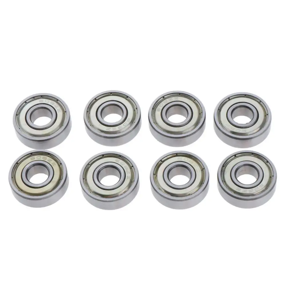 8Pcs Skateboard Bearing Steel Wheels Rolling Bearings 8mm Repair Accessories