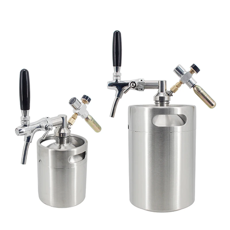 Brand New 2/4/5L Mini Keg Tap System Flow Control Faucet Single Wall Beer Portable Taproom Beer Cider Carbonated Drinks