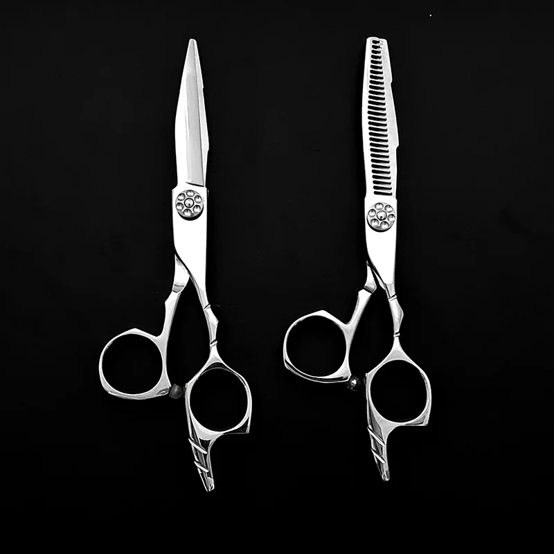 

Convex Edge Japanese high Quality 5.5 Inches Professional Hair Barber Scissors Set Hairdressing Cutting Thinning Salon Shears CF