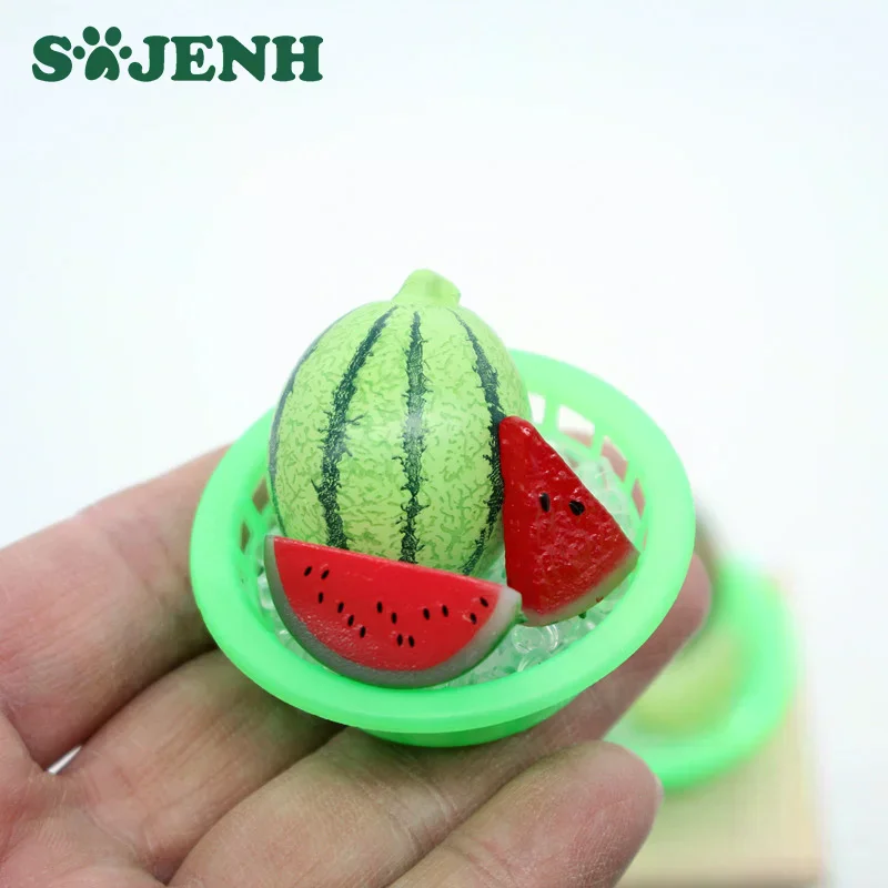 Creative 1/12 Dollhouse Simulation Chilled Watermelon Cantaloupe Model Mini Fruit Kitchen Accessories Dollhouse Decorative Gifts