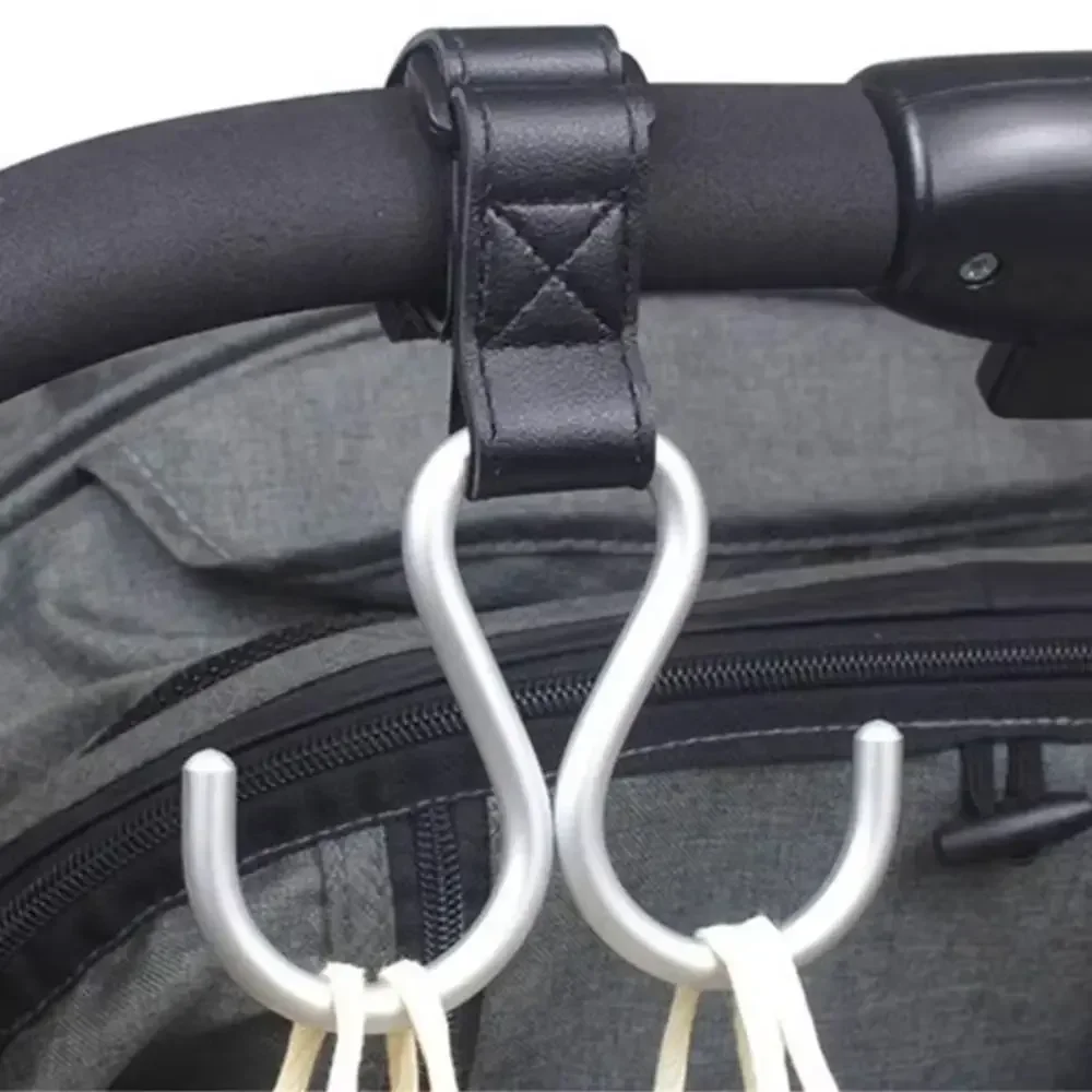 Metal Double S-shaped Stroller Hook Baby Stroller Hook Sliding Toy Electric Scooter Storage Hook Baby Stroller Accessories