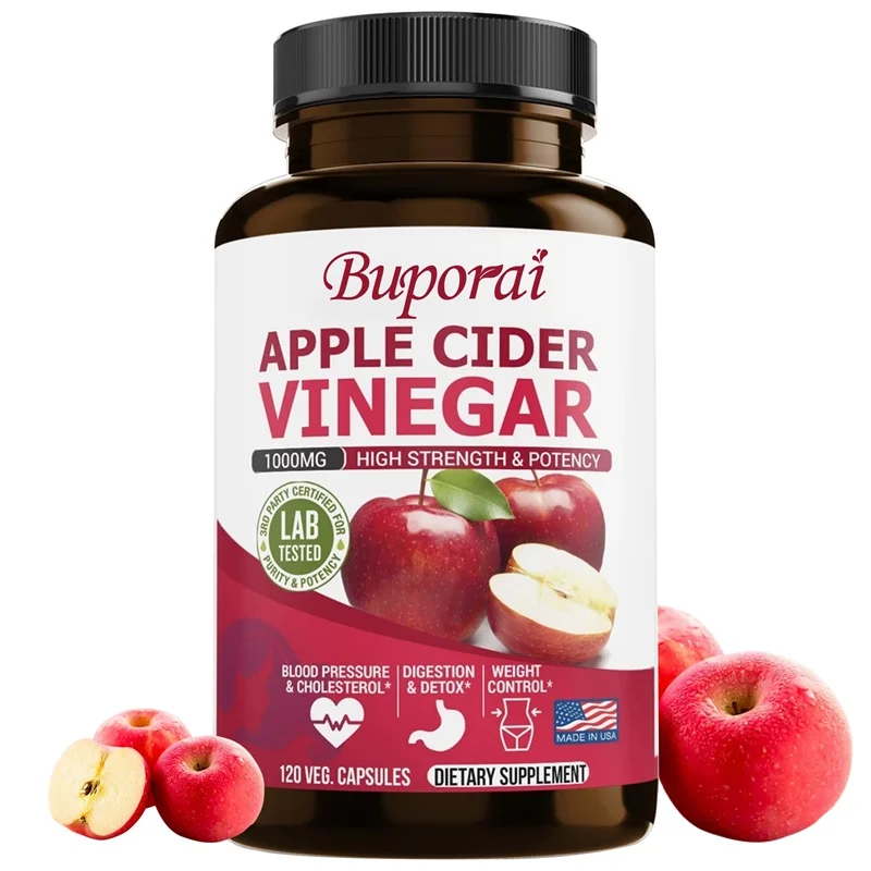 Apple Cider Vinegar - Detoxification and Digestive Support, Promotes Cholesterol Balance, and Supports Healthy Weight Management