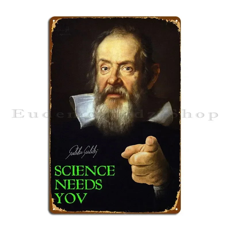 Galileo Galilei - Letreros metálicos para decoración de pared, mural impreso, cartel de metal