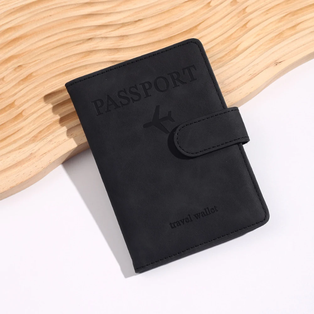 Personalisierter PU-Herren-RFID-Passhalter im 2-Style-Umschlag-Design, Flugzeugmuster Bedruckte Diebstahlsichere Passbörse, Minimalistisch – Detail 25