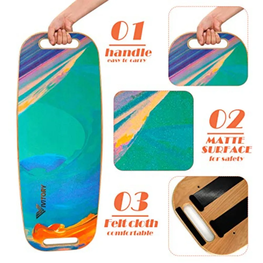 مدرب لوحة التوازن VIVITORY مع لوحة دوارة للمقبض يتميز سدادات قابلة للتعديل لتعزيز الاستقرار يقدم 3 مسافة #3