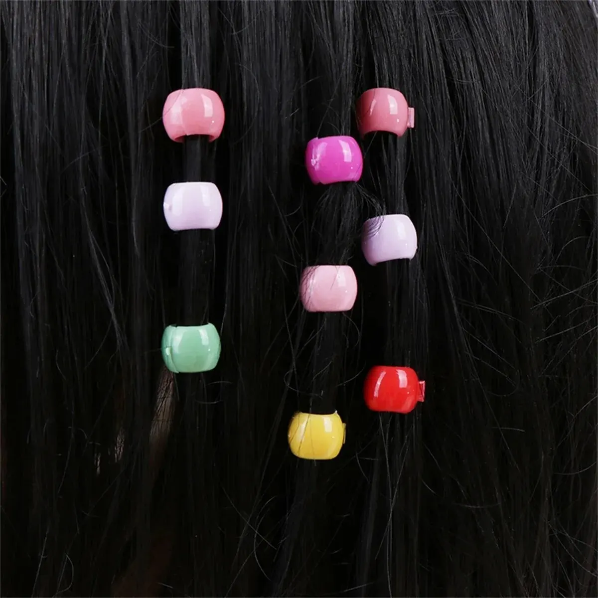 60/100pcs Hair Braids Maker Beads Headwear Cute Candy Colors Plastic Hairpins Hair Claw Clips For Women Girls Hair Accessories